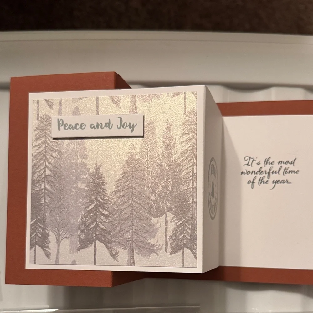 Set of 8 beautiful tri-fold handmade Holiday Christmas Cards